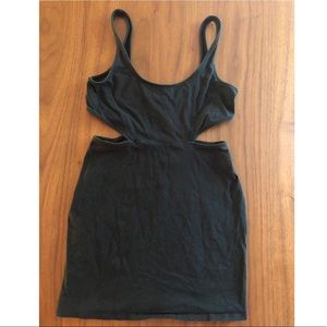 Black cut-out mini bodycon dress